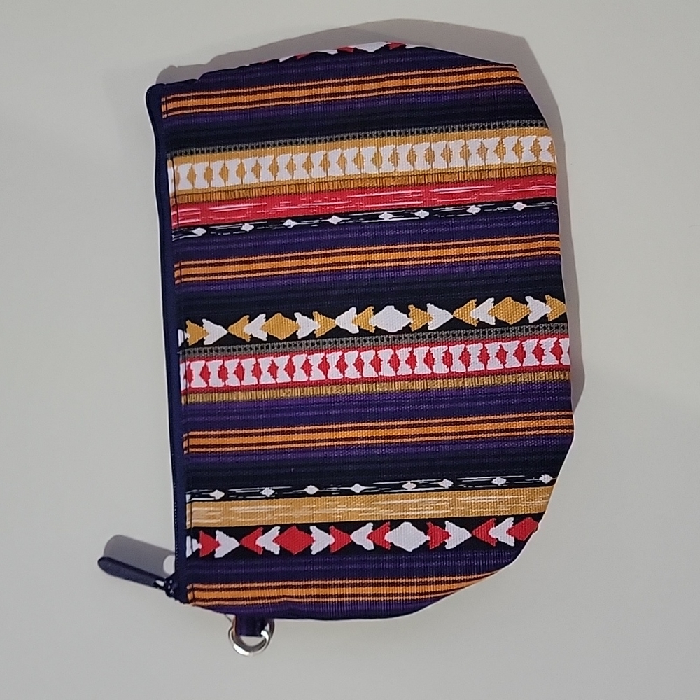 Thirty-one Mini Zipper Pouch - Purple Southwest Stripe